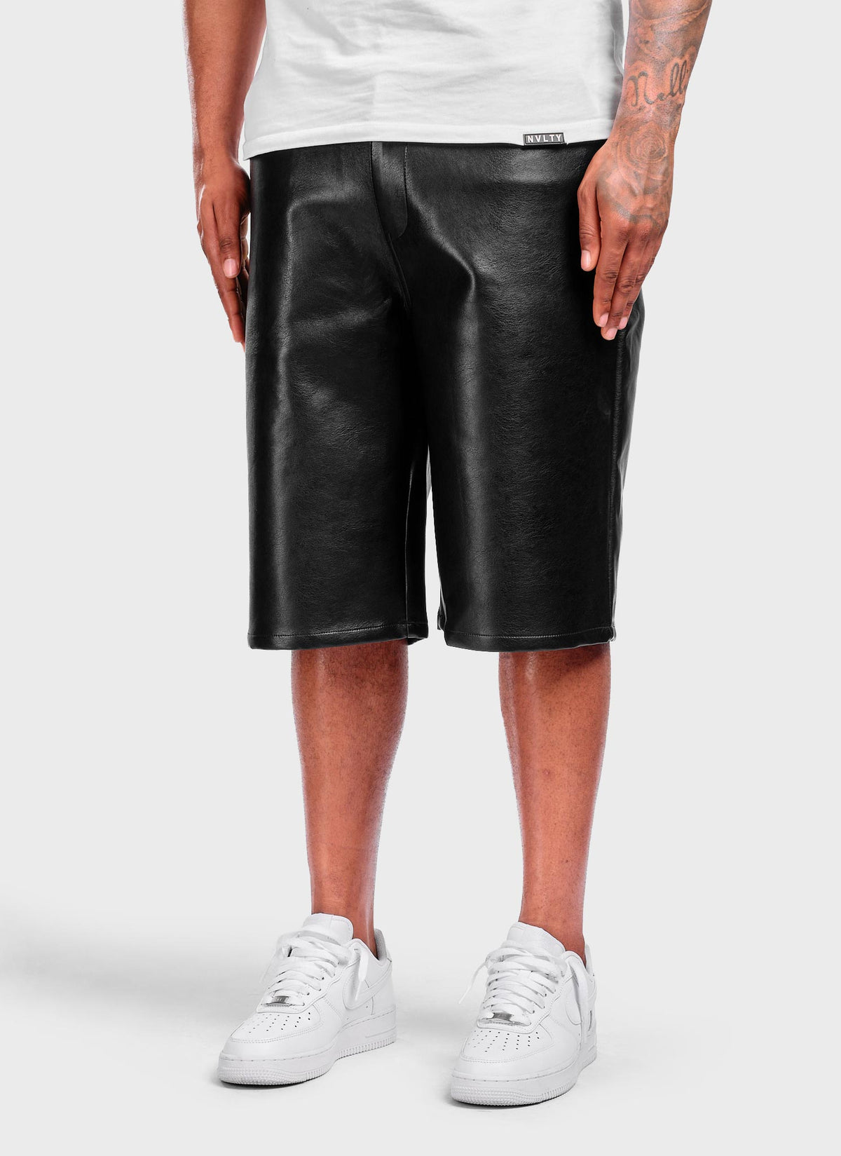 Heavyweight Leather Shorts - Black