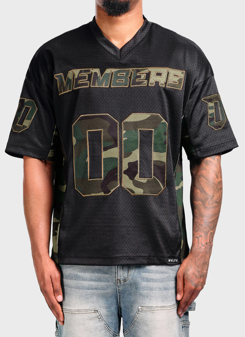 Members Camo Jersey - Black