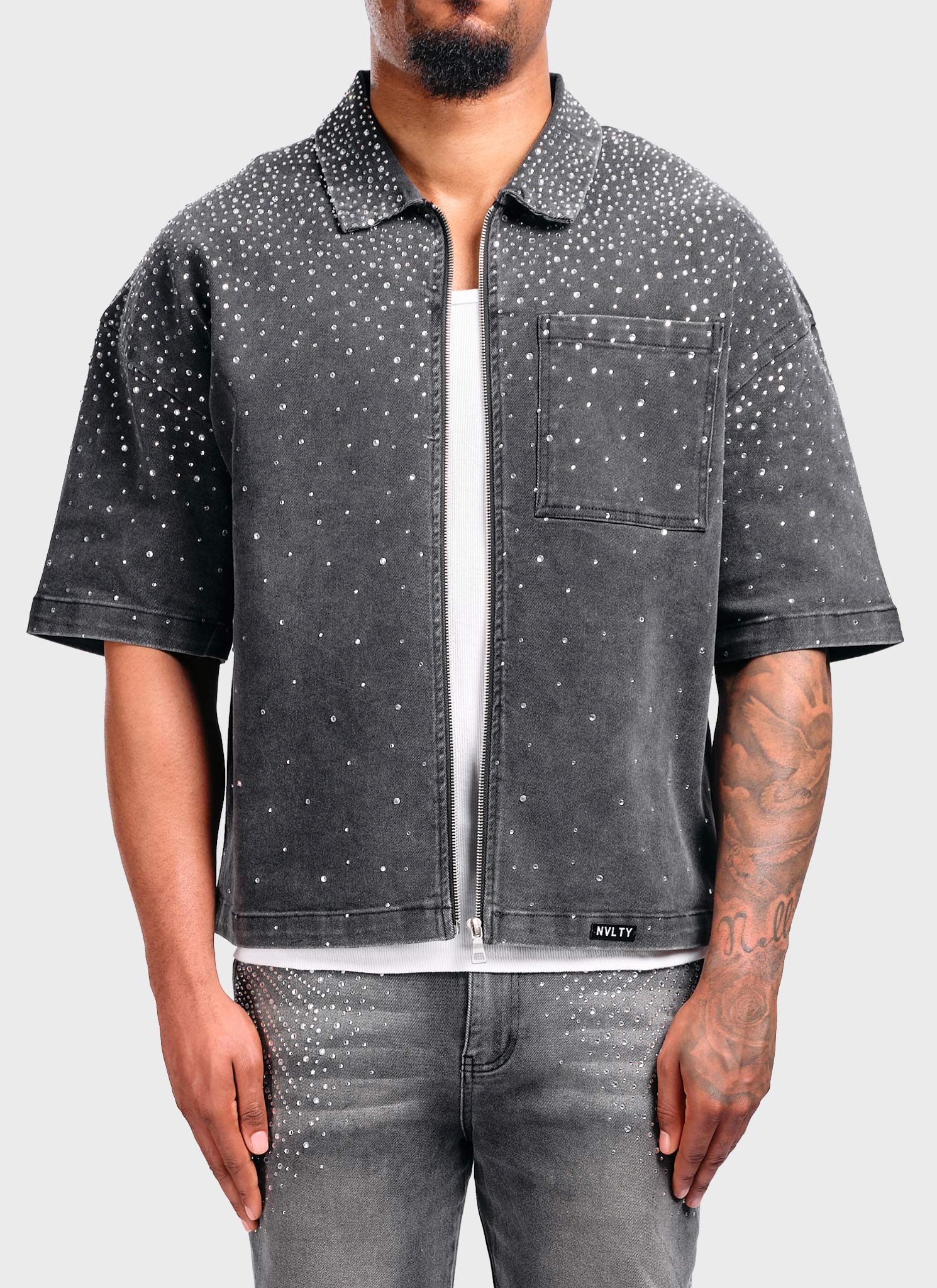 Vintage Flooded VVS Denim Shirt - Black