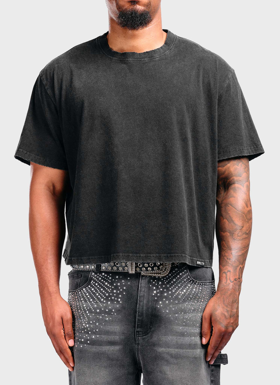 Vintage Crop T-Shirt - Black