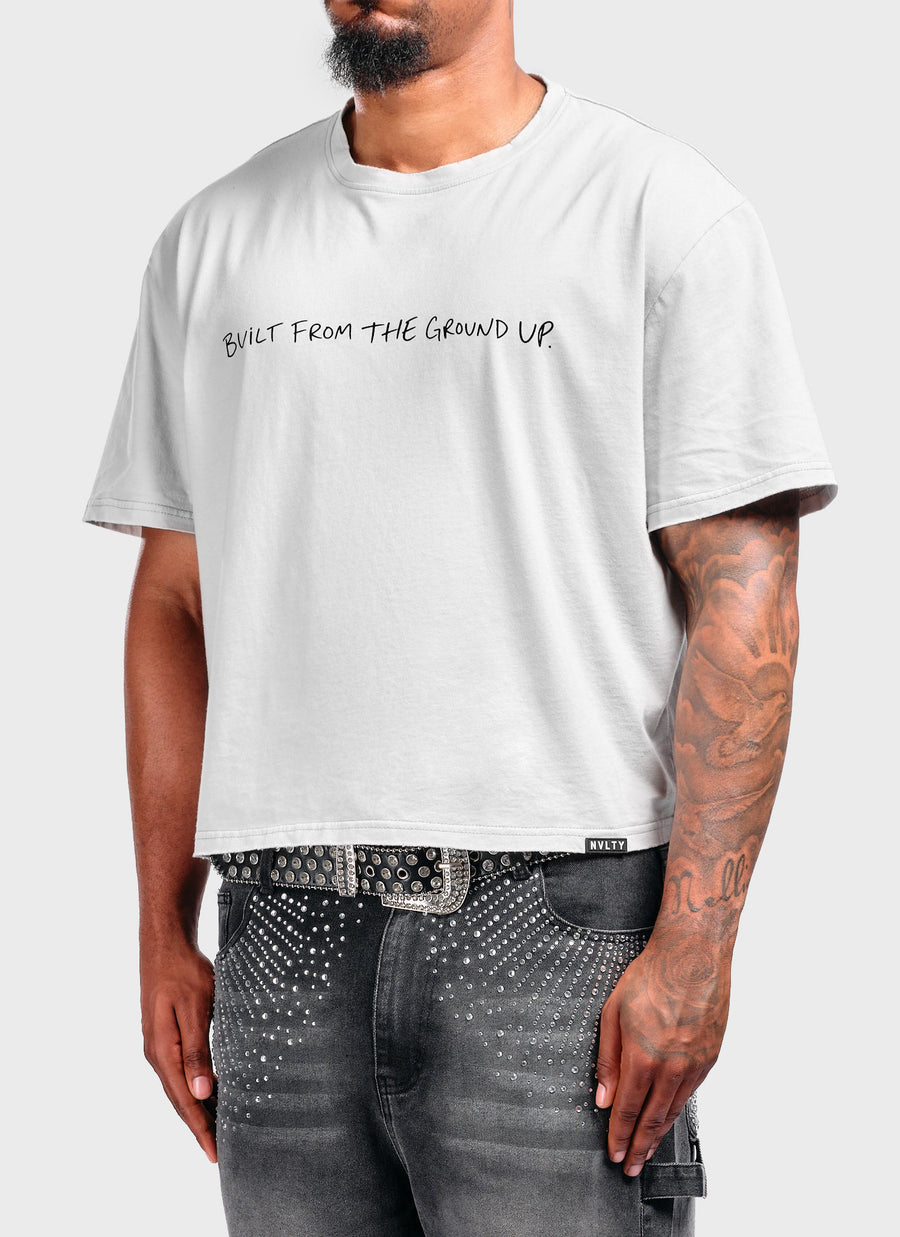 Vintage BFTGU Crop T-Shirt - White
