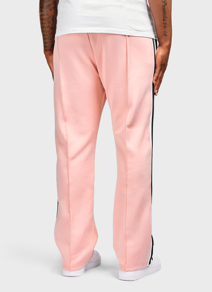 Panelled Luxe Track Pants - Baby Pink
