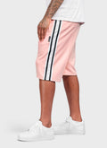 Panelled Luxe Track Shorts - Baby Pink