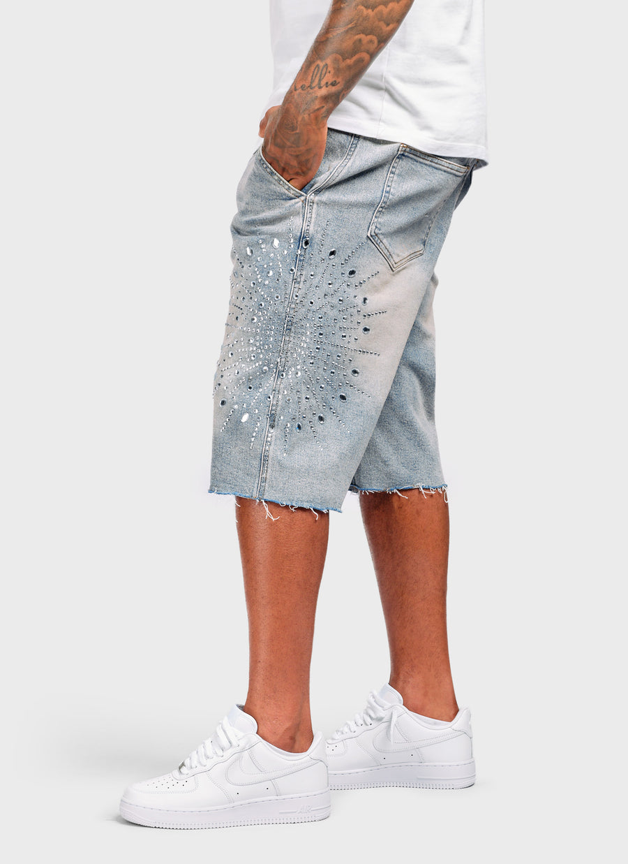 Vintage VVS Orbit Denim Shorts - Blue