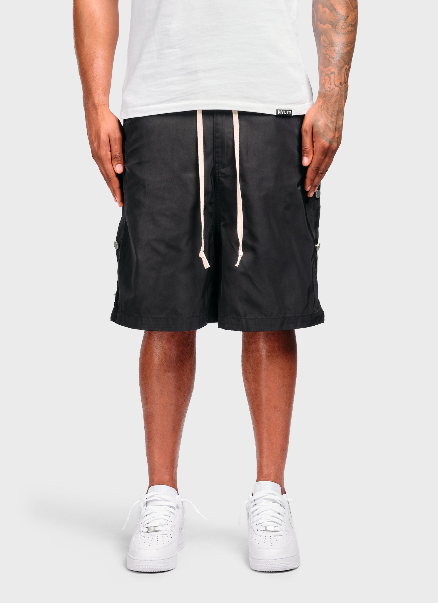 Nylon Snapper Shorts - Black – N V L T Y