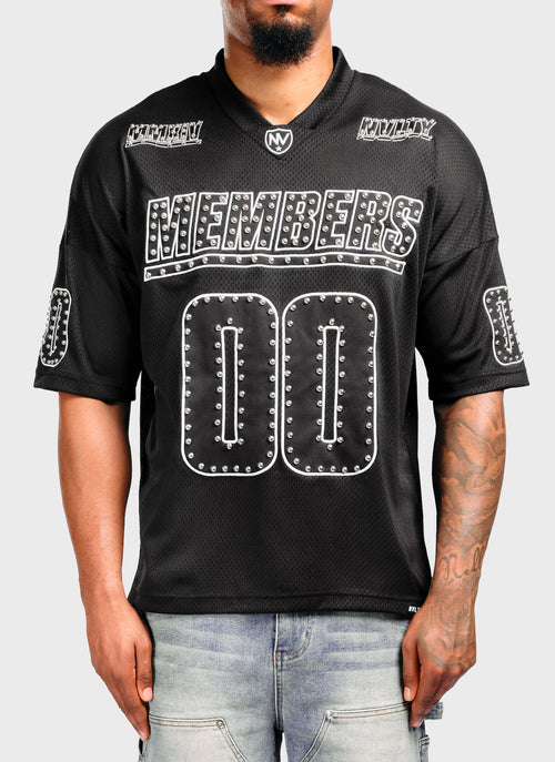 Members Studded Jersey - Black