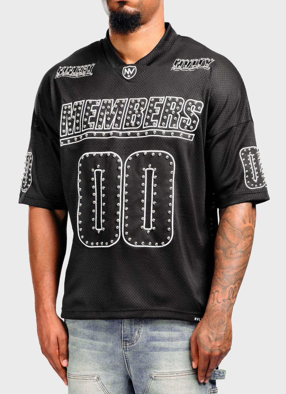 Members Studded Jersey - Black
