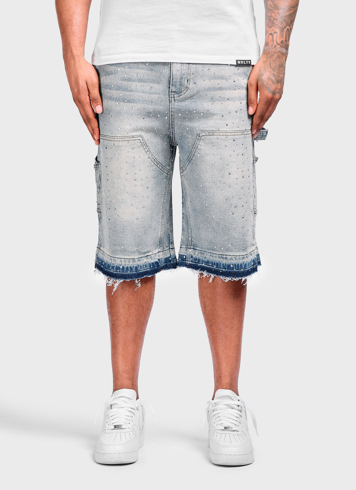 Vintage Flooded VVS Carpenter Denim Shorts - Blue