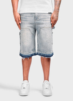 Vintage Flooded VVS Carpenter Denim Shorts - Blue