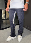 Vintage Flare Cargo Jeans - Black
