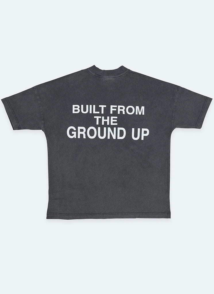Built From The Ground Up T-Shirt - Washed Black