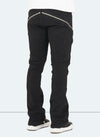 Vintage Flare Zipper Jeans - Black