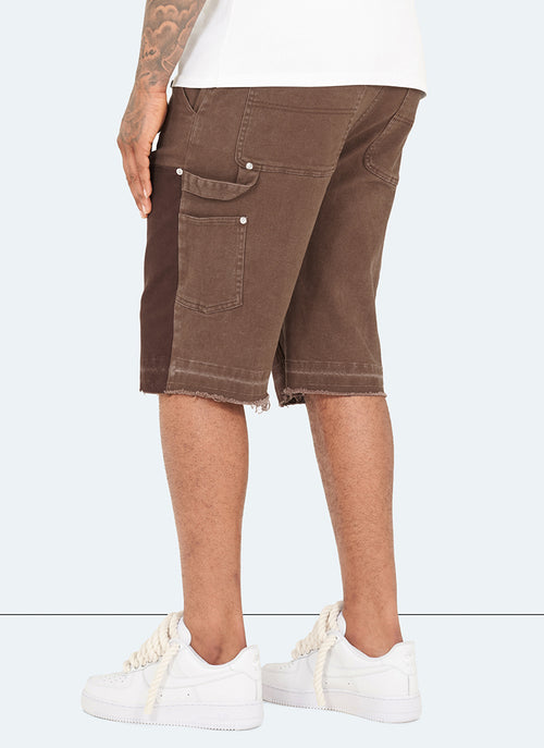 Vintage Carpenter Denim Shorts - Brown