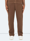 Crochet Knit Trousers - Brown