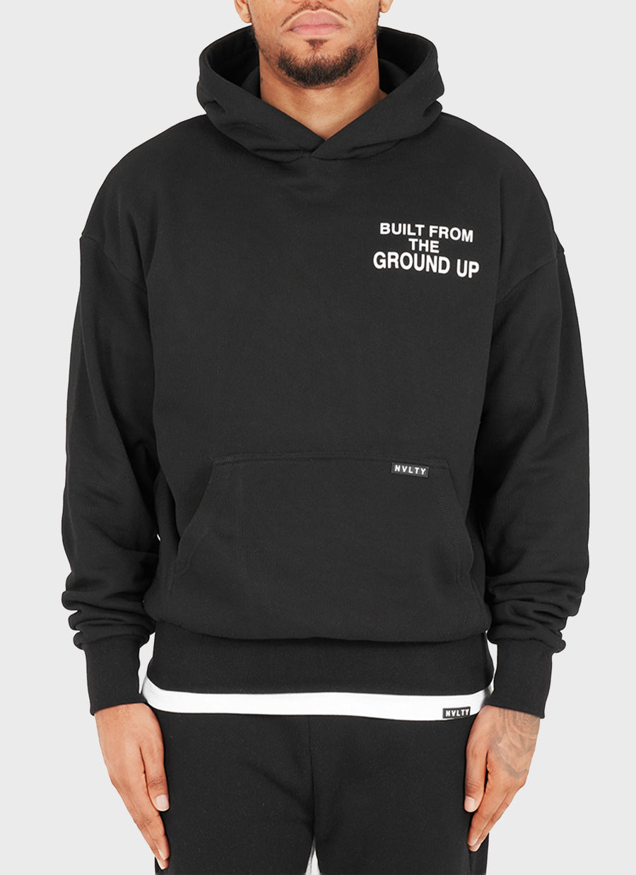 Built From The Ground Up Hoodie - Black