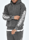 Vintage Crown Of Thorns Hoodie - Washed Black