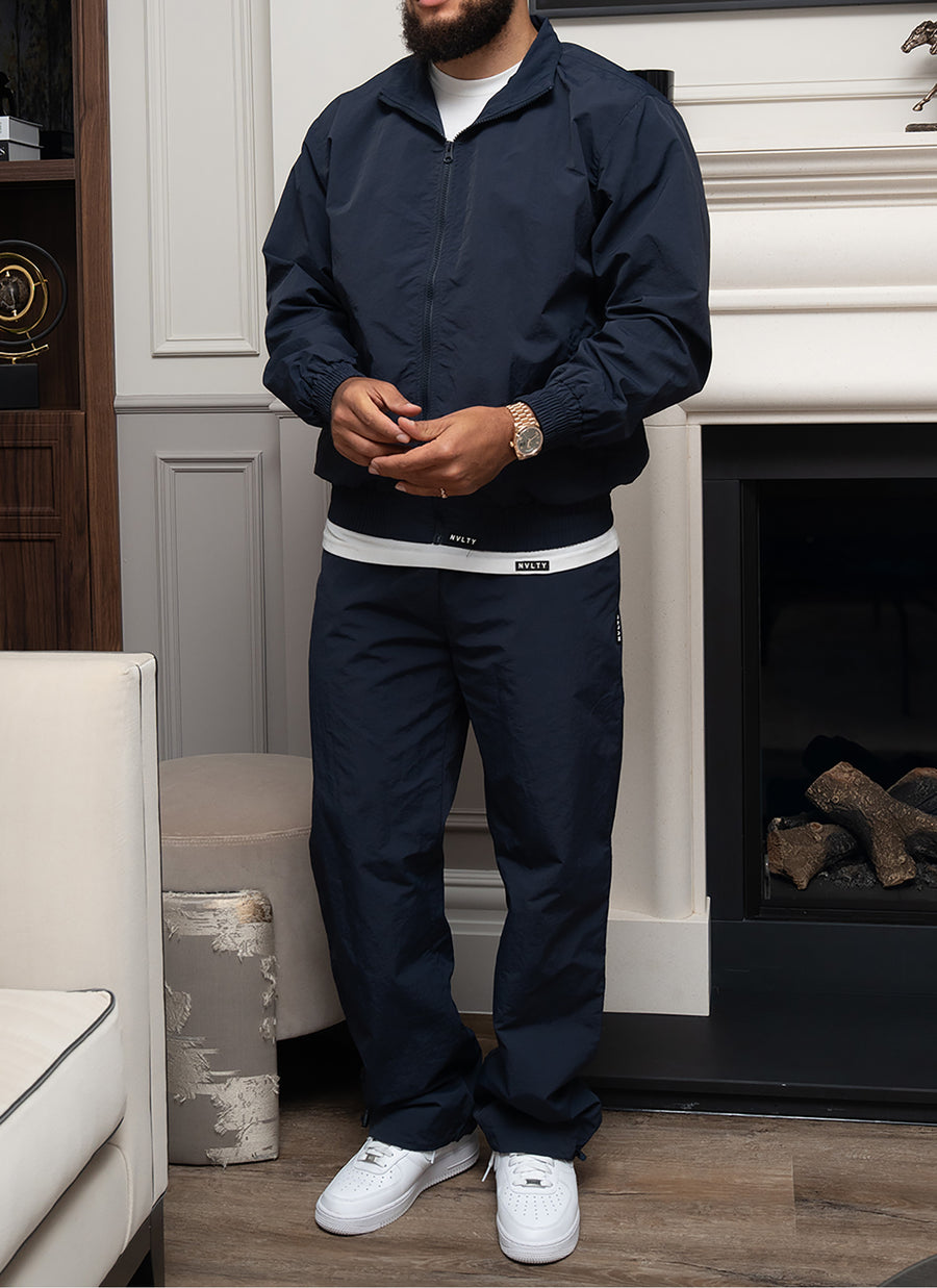 Heavyweight Shell Track Jacket - Navy