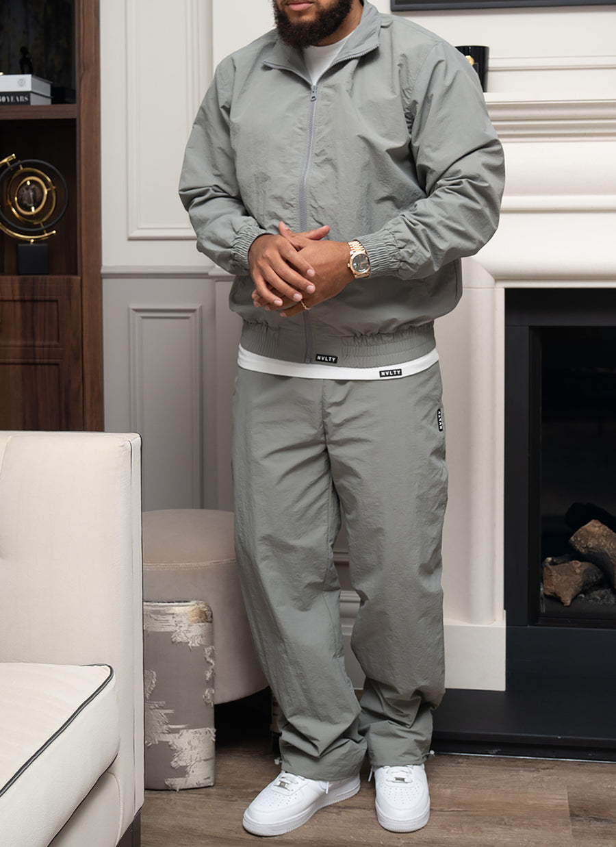 Heavyweight Shell Track Jacket - Grey