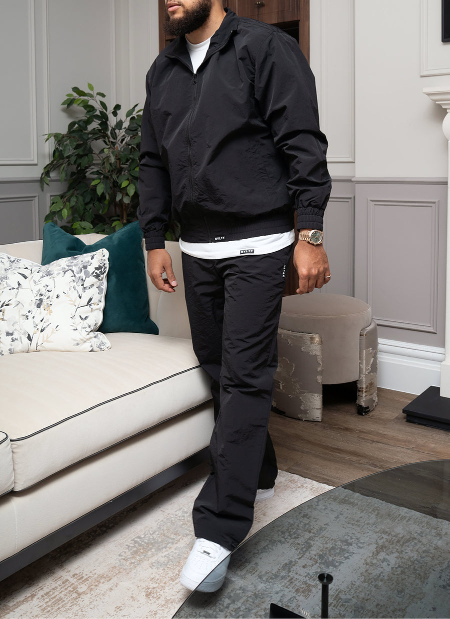 Heavyweight Shell Track Jacket - Black