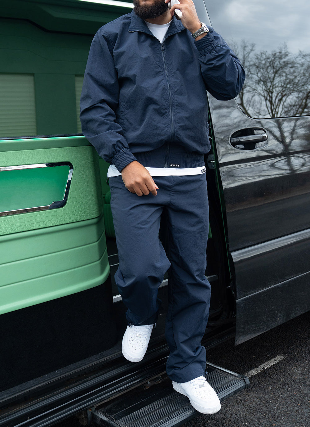 Heavyweight Shell Track Jacket - Navy