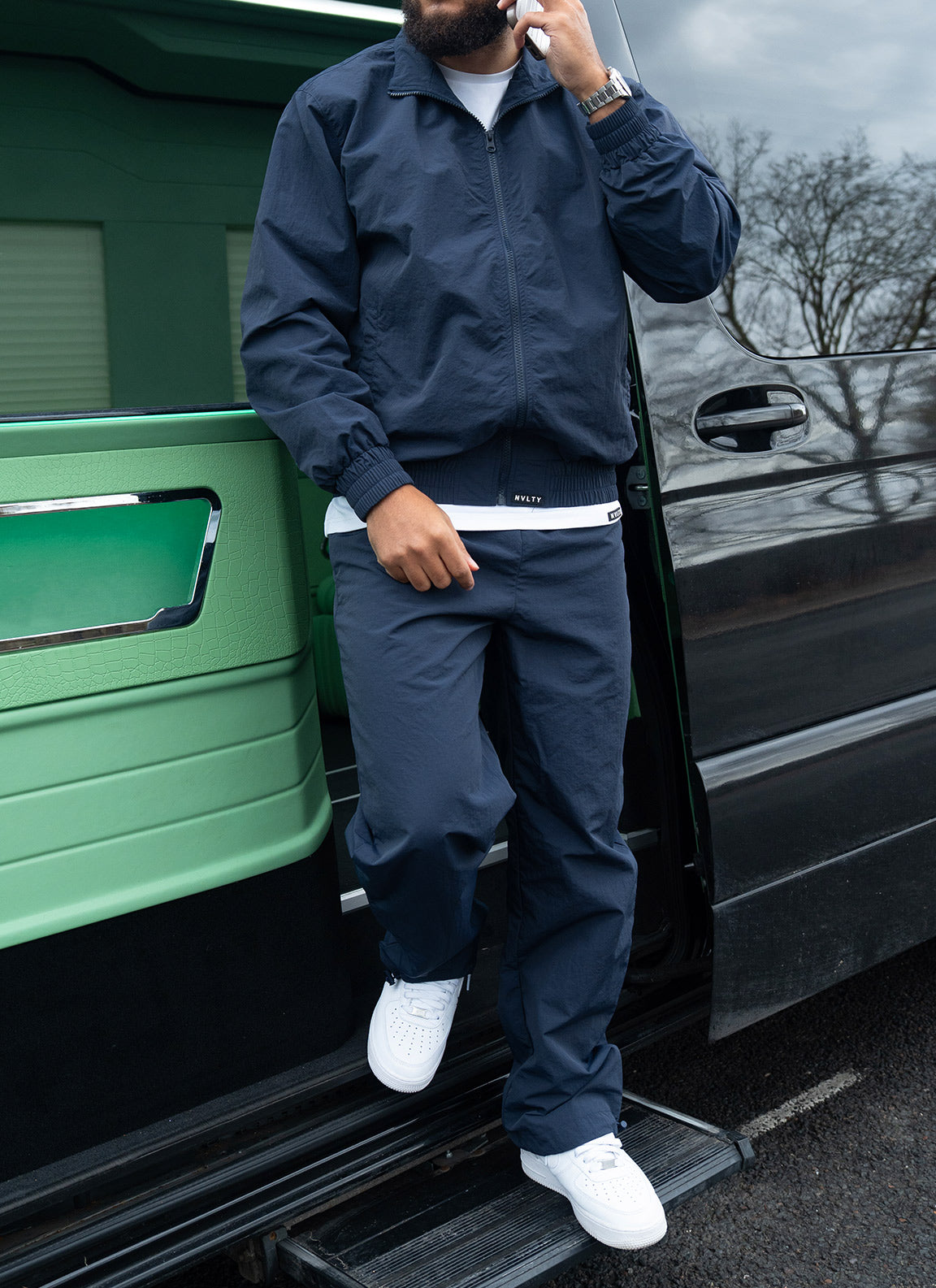 Heavyweight Shell Track Jacket - Navy