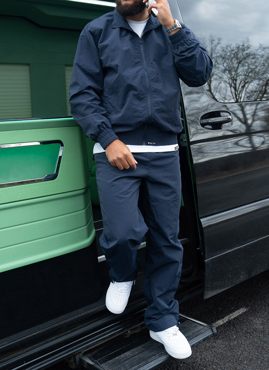 Heavyweight Shell Track Jacket - Navy