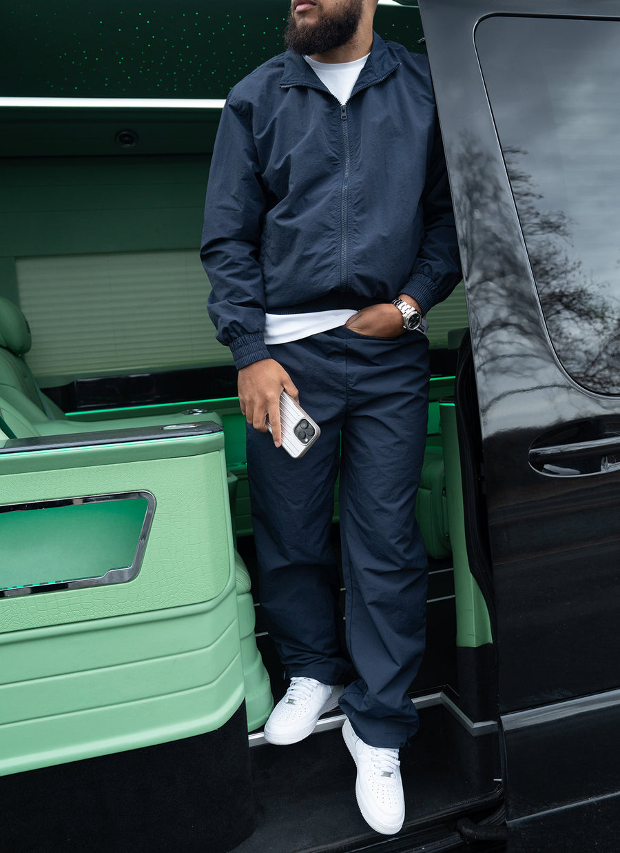Heavyweight Shell Track Jacket - Navy