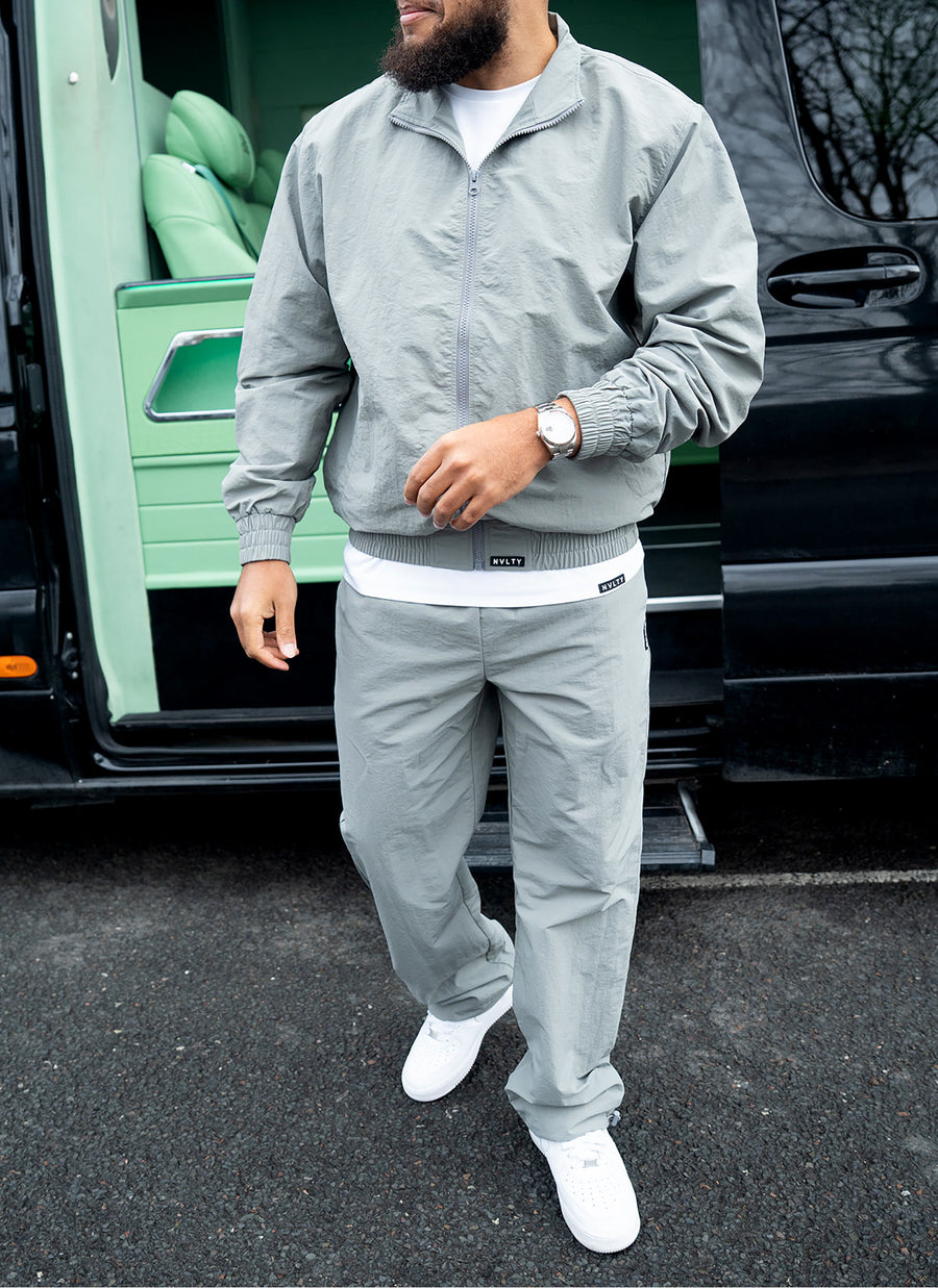 Heavyweight Shell Track Jacket - Grey