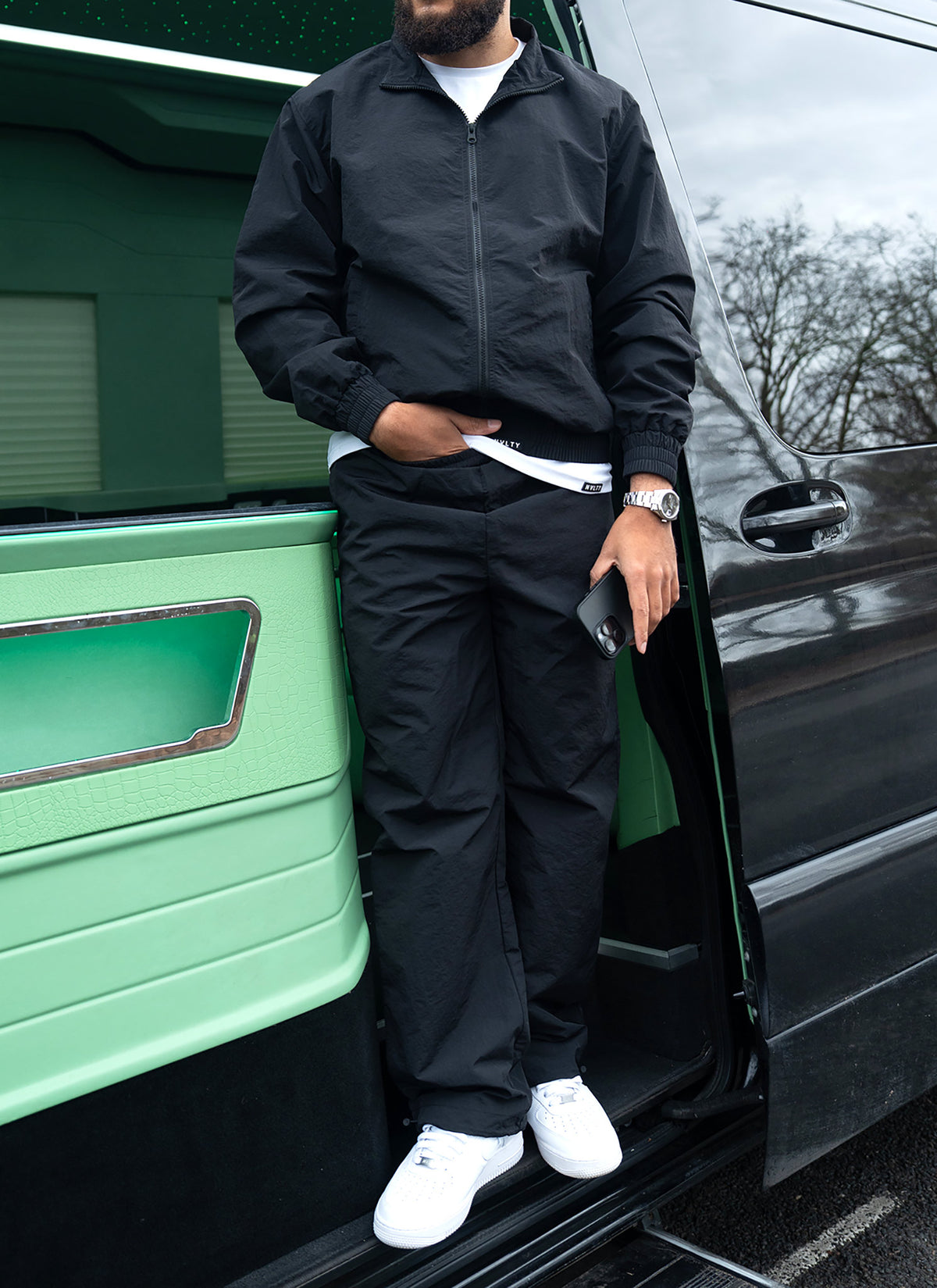 Heavyweight Luxe Track Jacket - Black