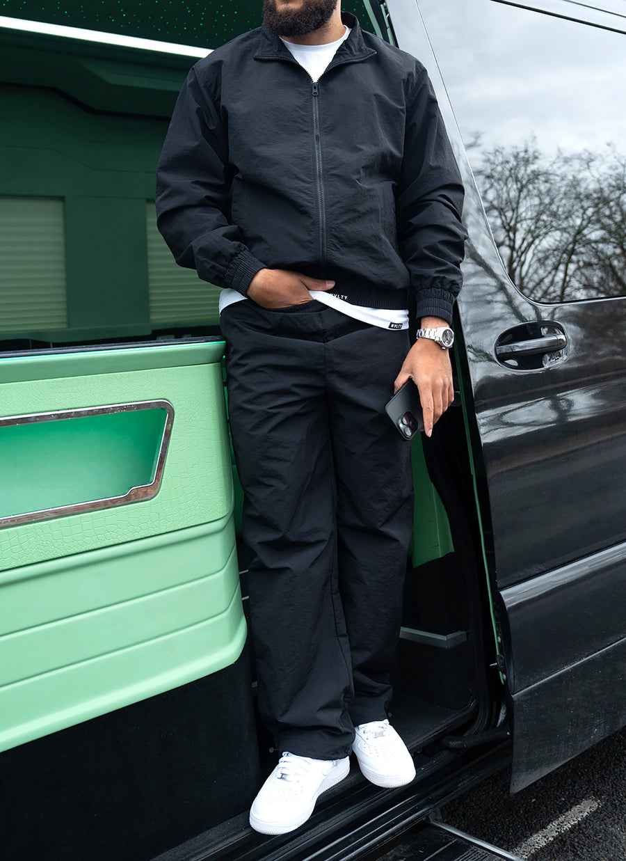 Heavyweight Shell Track Jacket - Black