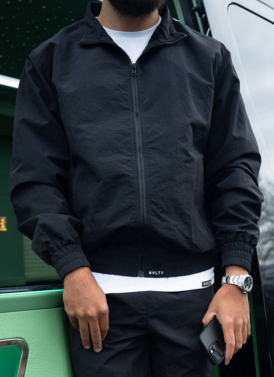 Heavyweight Shell Track Jacket - Black