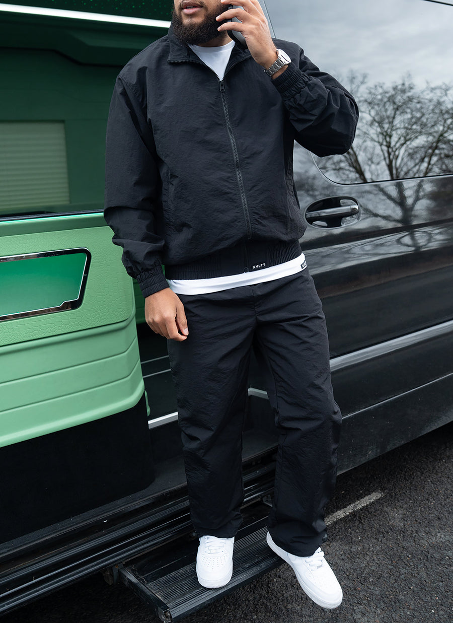 Heavyweight Shell Track Jacket - Black