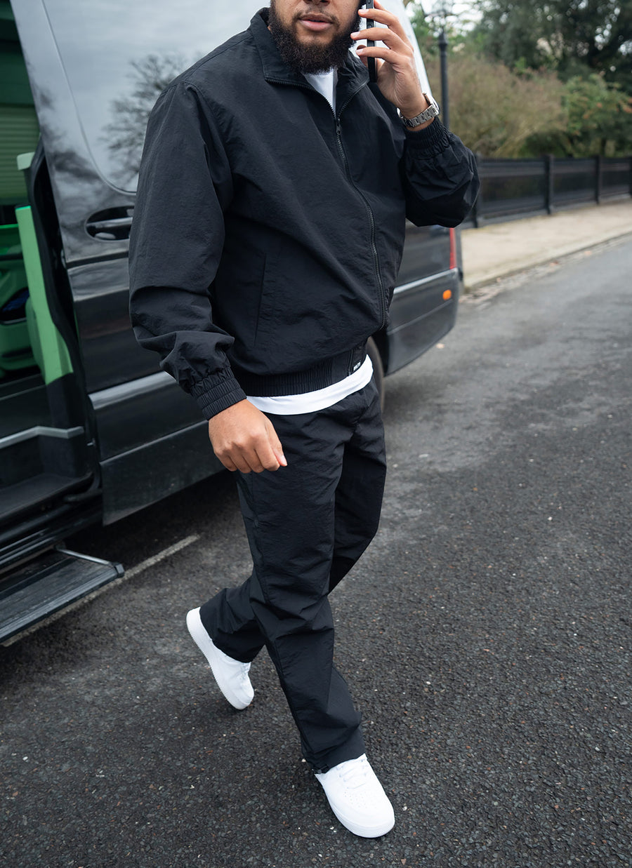 Heavyweight Shell Track Jacket - Black