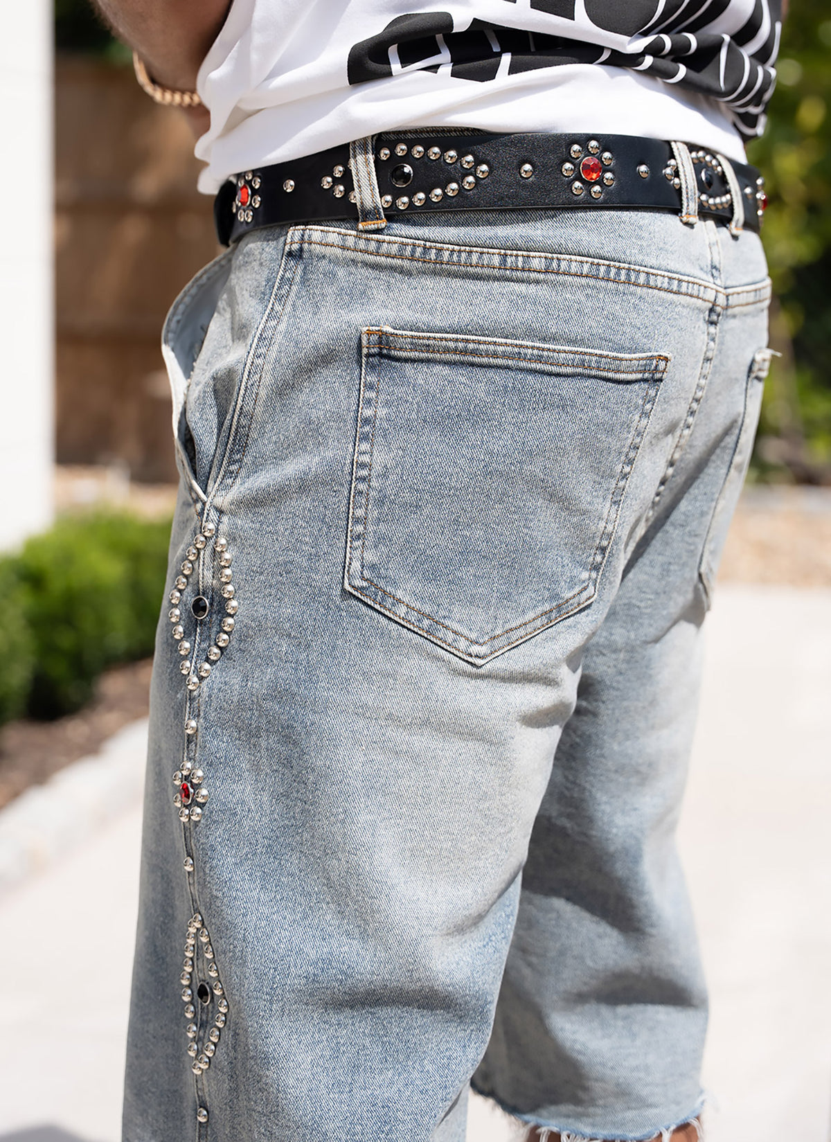Vintage Studded Belt - Black