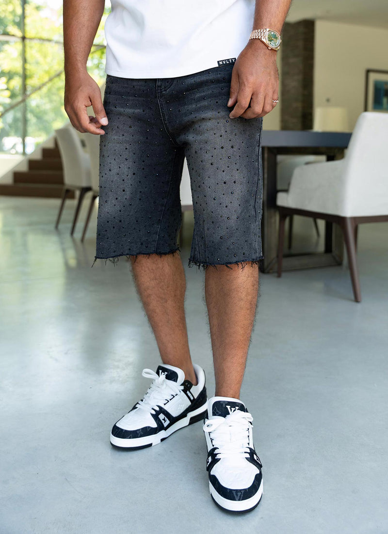 Vintage Flooded VVS Denim Shorts - Black