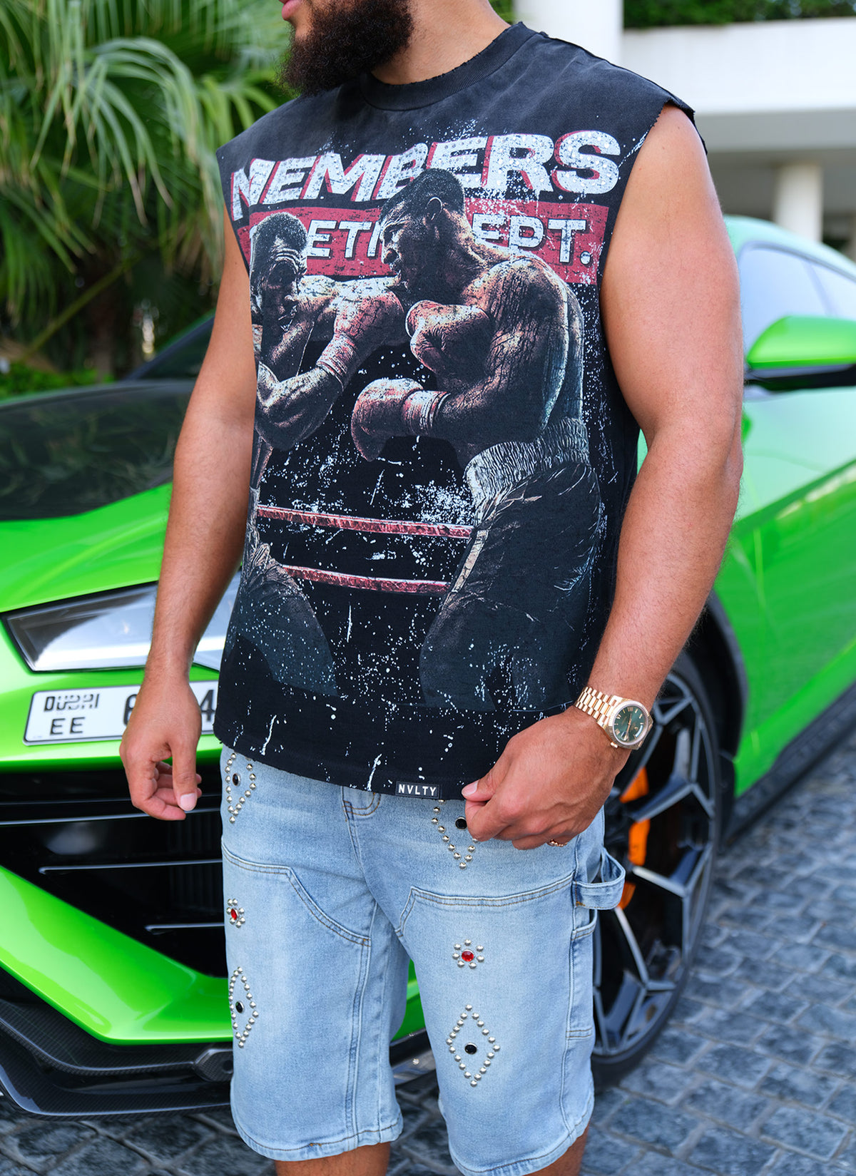 Members Athletic Dept Sleeveless T-Shirt - Black