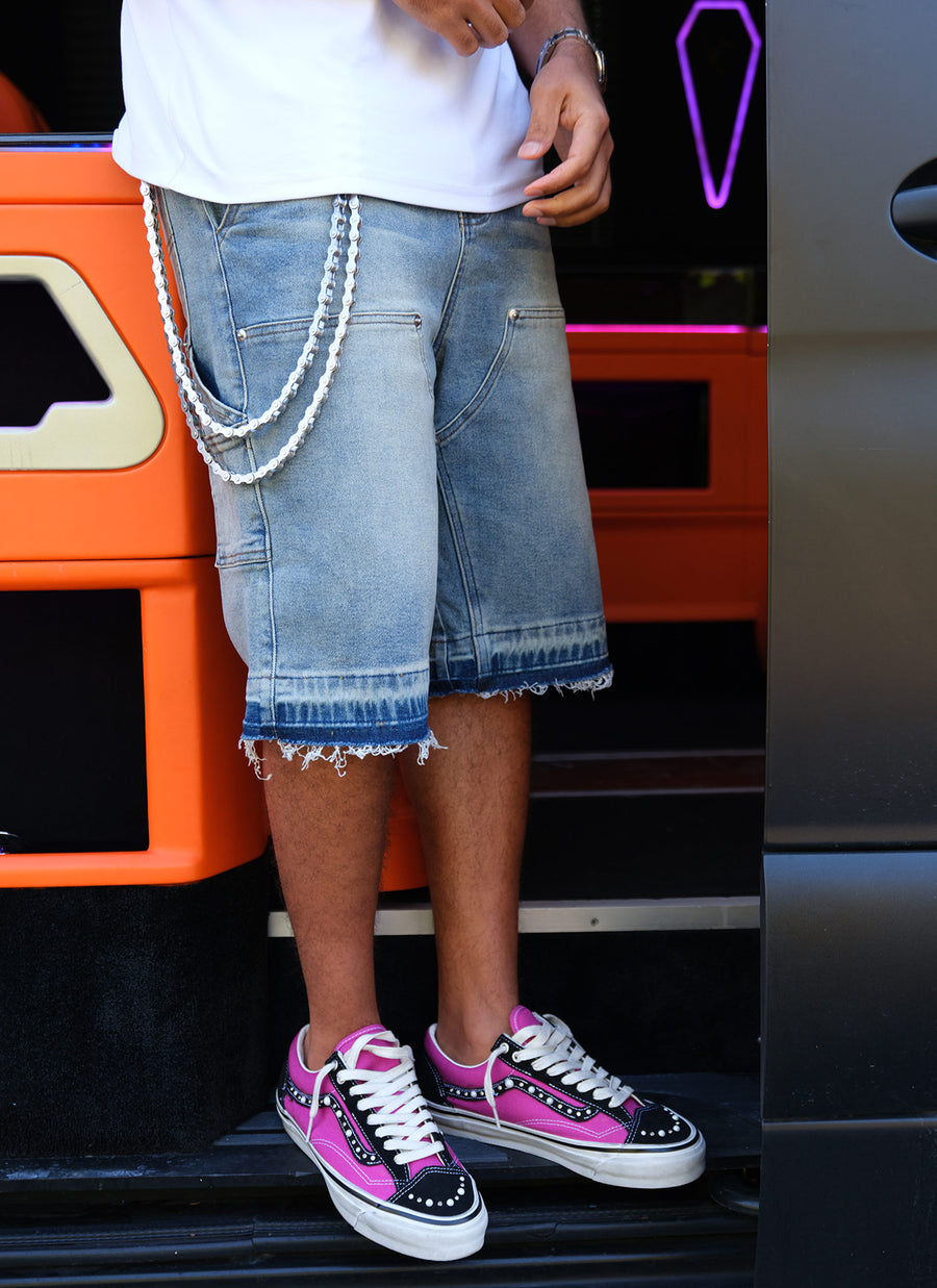 Vintage Carpenter Denim Shorts - Blue
