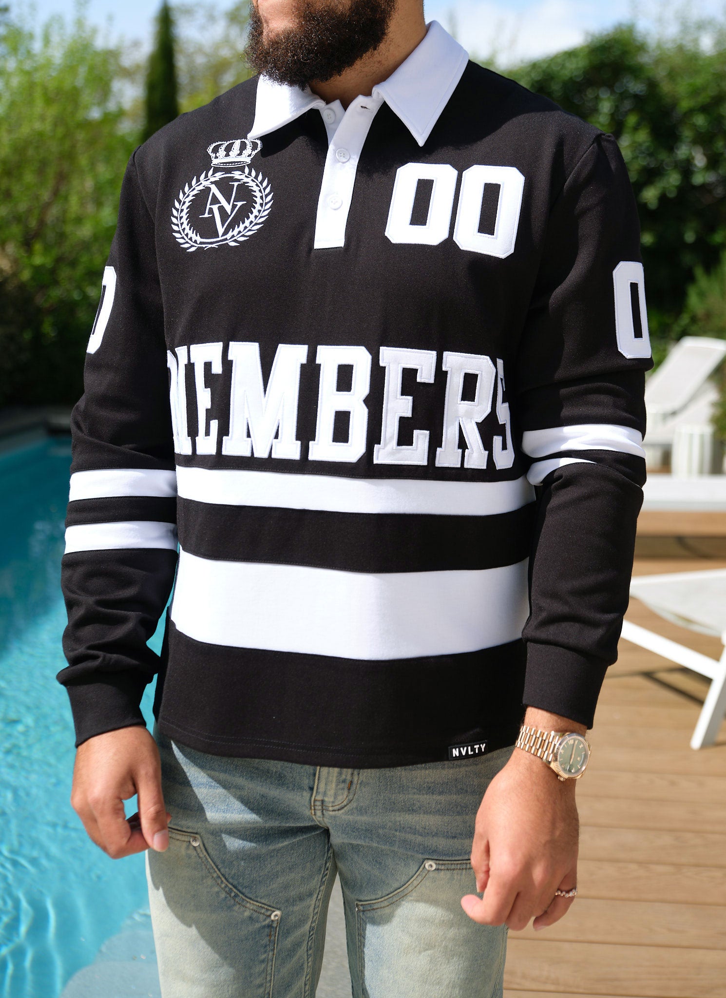 Members Royal Rugby Shirt - Black – N V L T Y