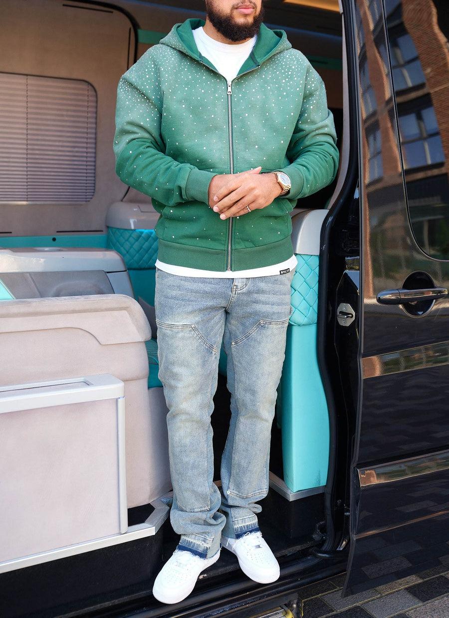 Vintage Flooded VVS Zip Hoodie - Green