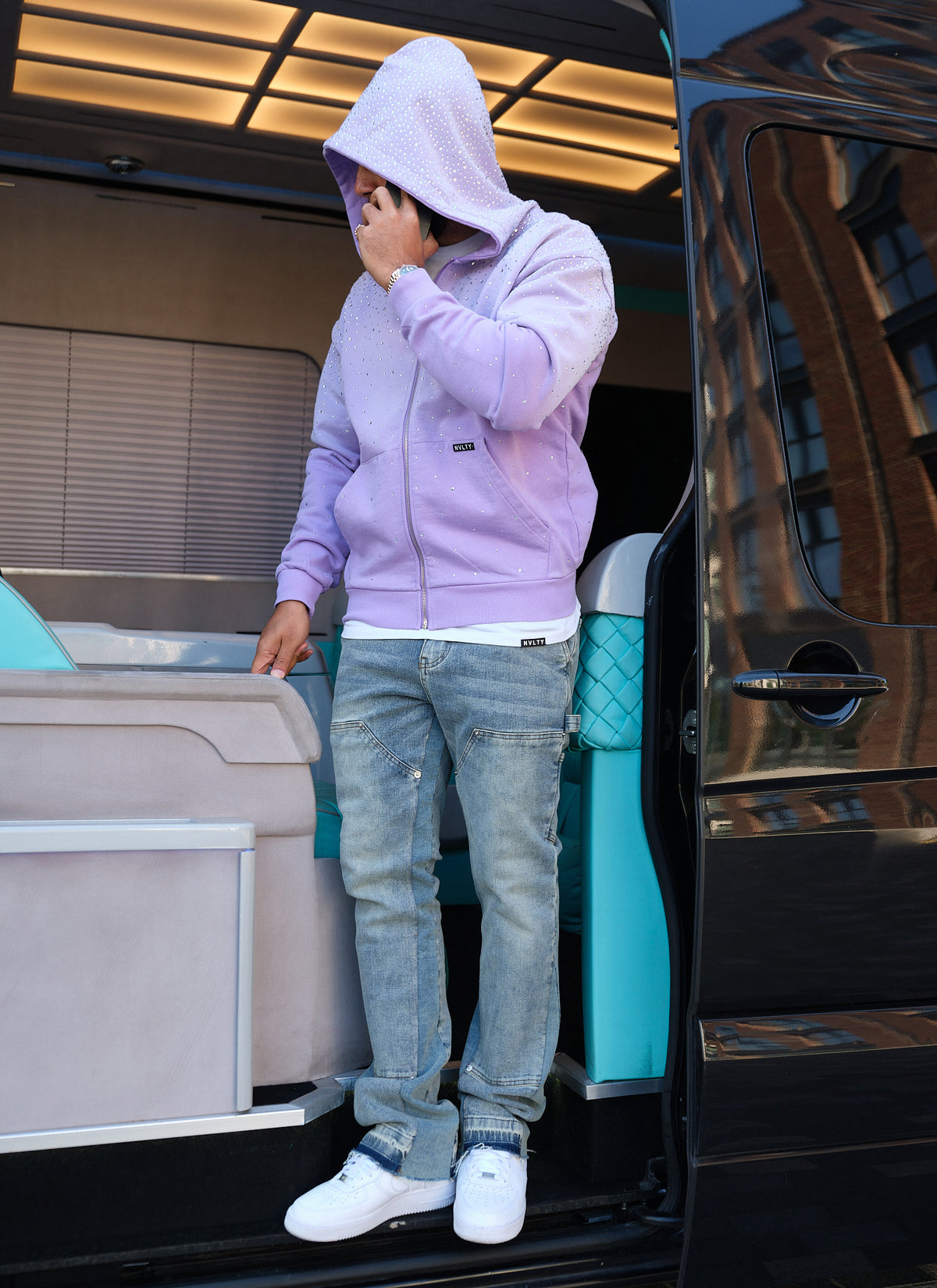 Vintage Flooded VVS Zip Hoodie - Purple