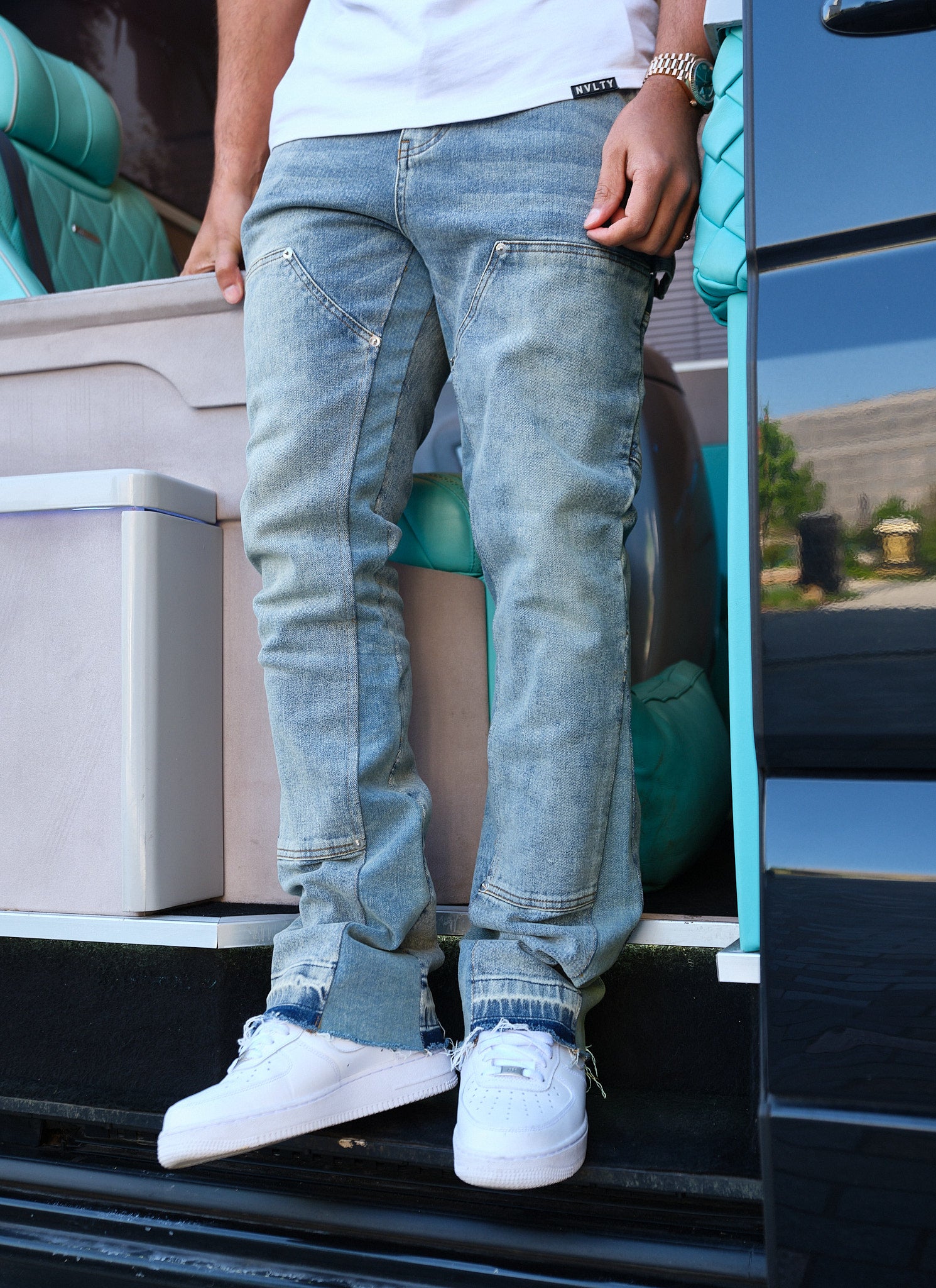 Vintage Flare Carpenter Jeans - Blue