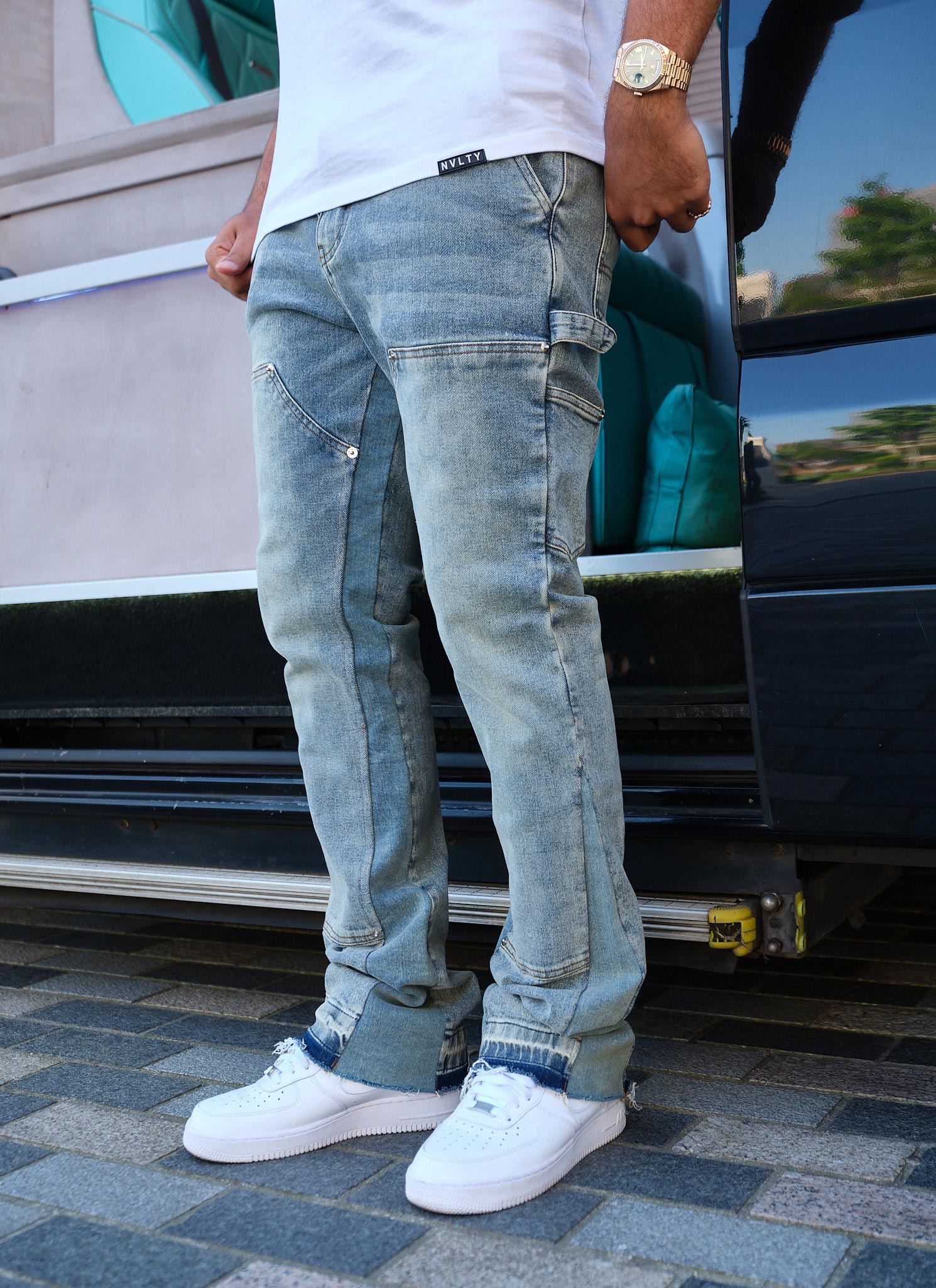 Vintage Flare Carpenter Jeans - Blue
