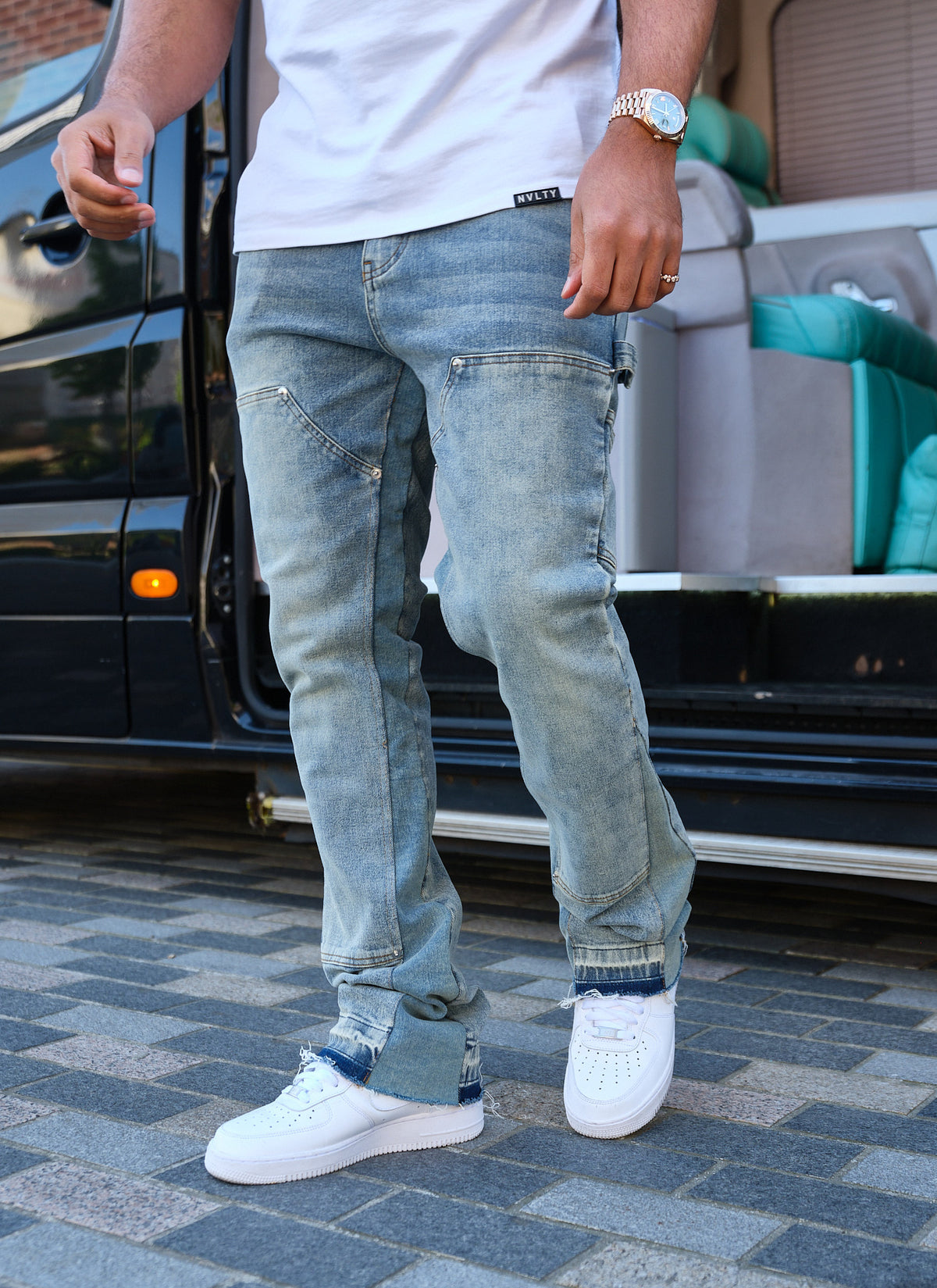 Vintage Flare Carpenter Jeans - Blue