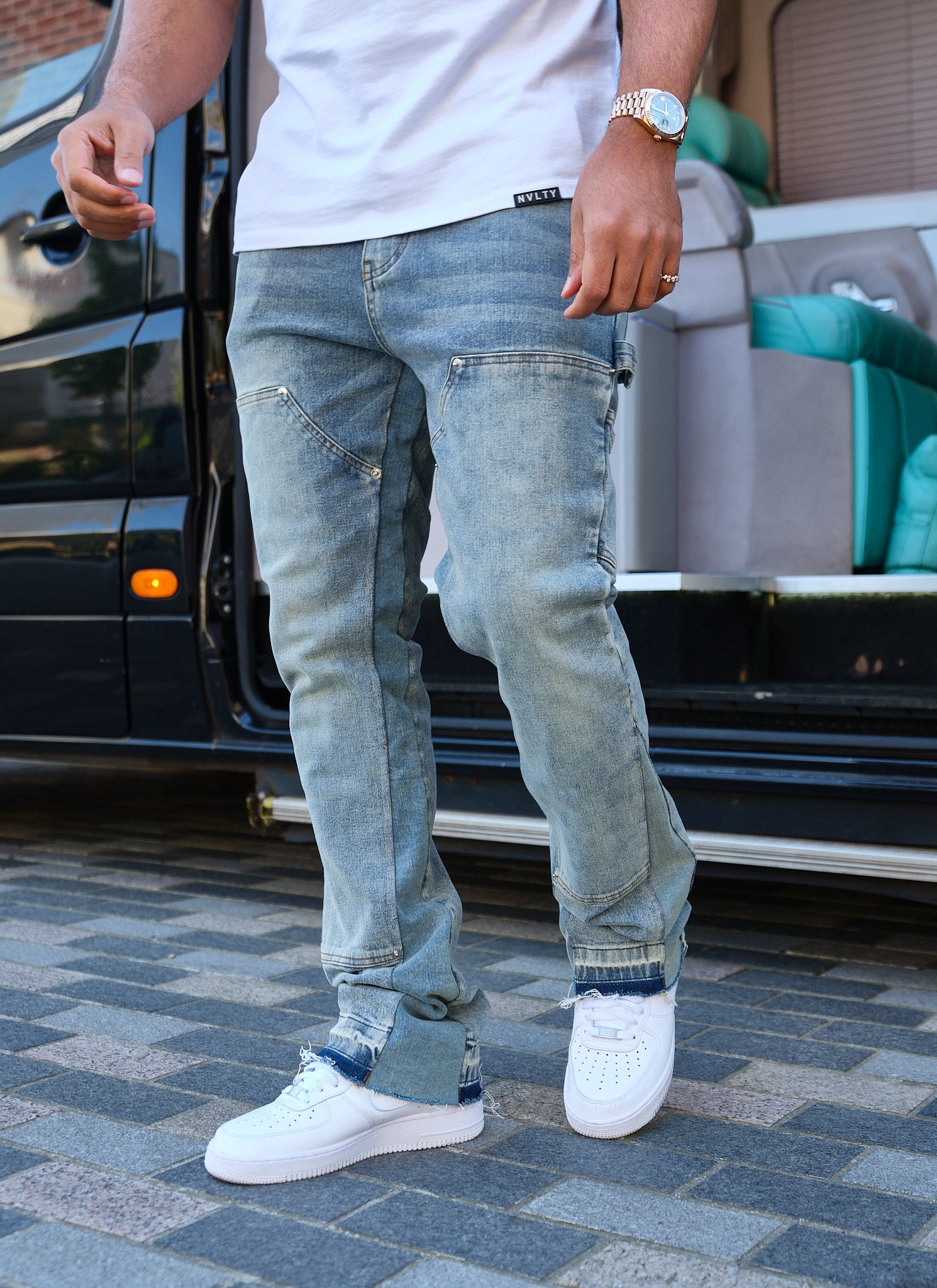 Vintage Flare Carpenter Jeans - Blue