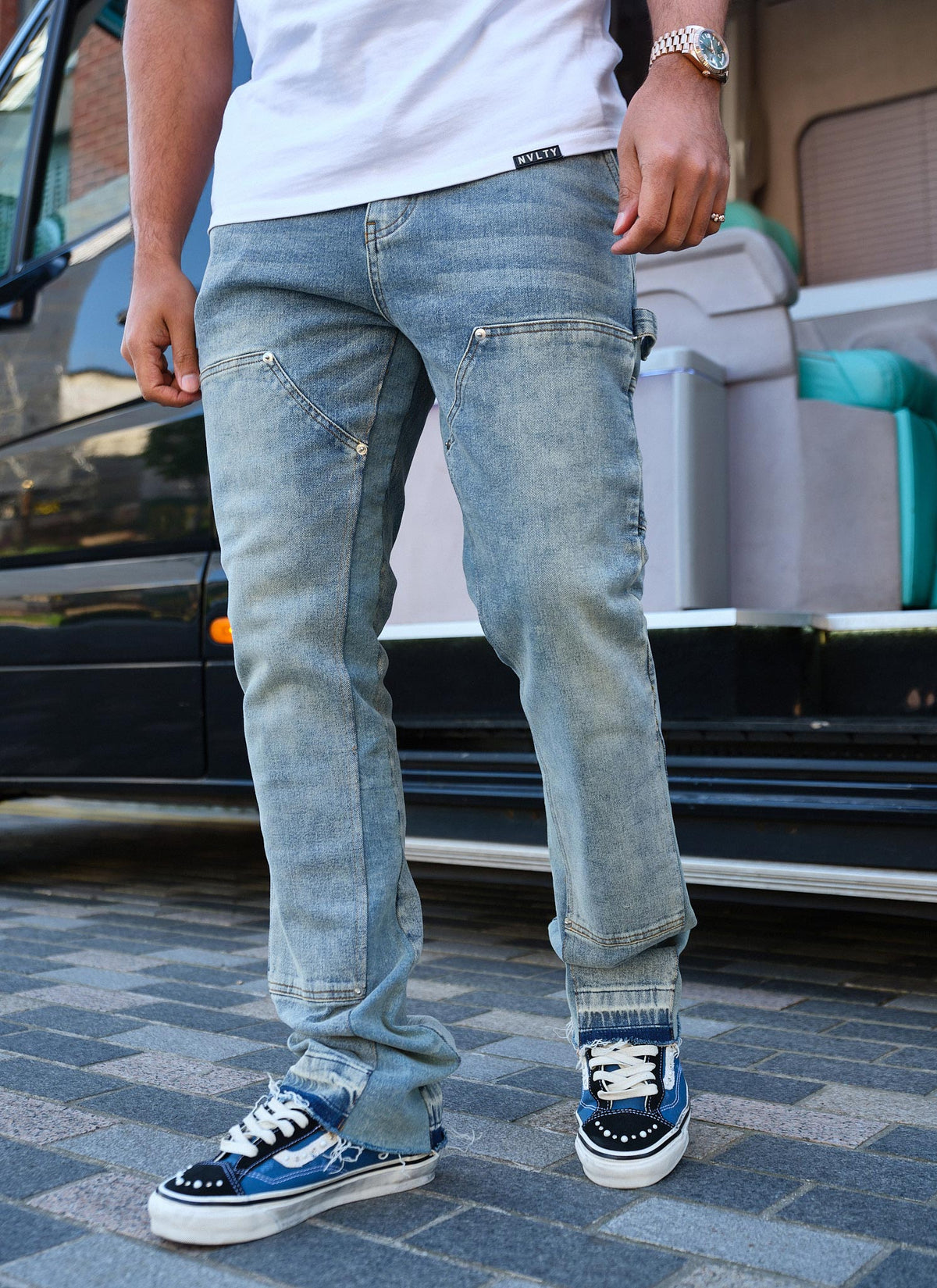 Vintage Flare Carpenter Jeans - Blue