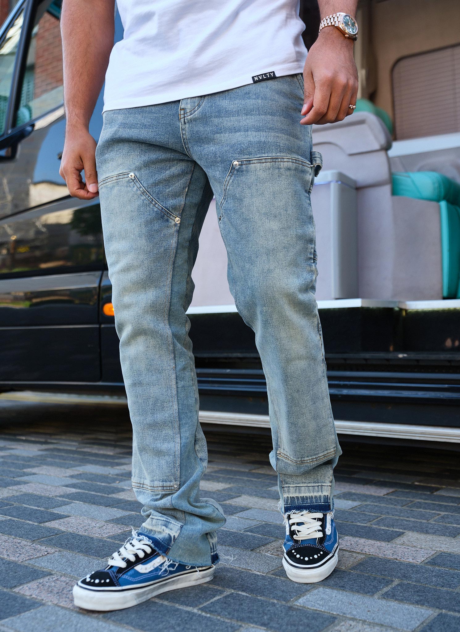 Vintage Flare Carpenter Jeans - Blue