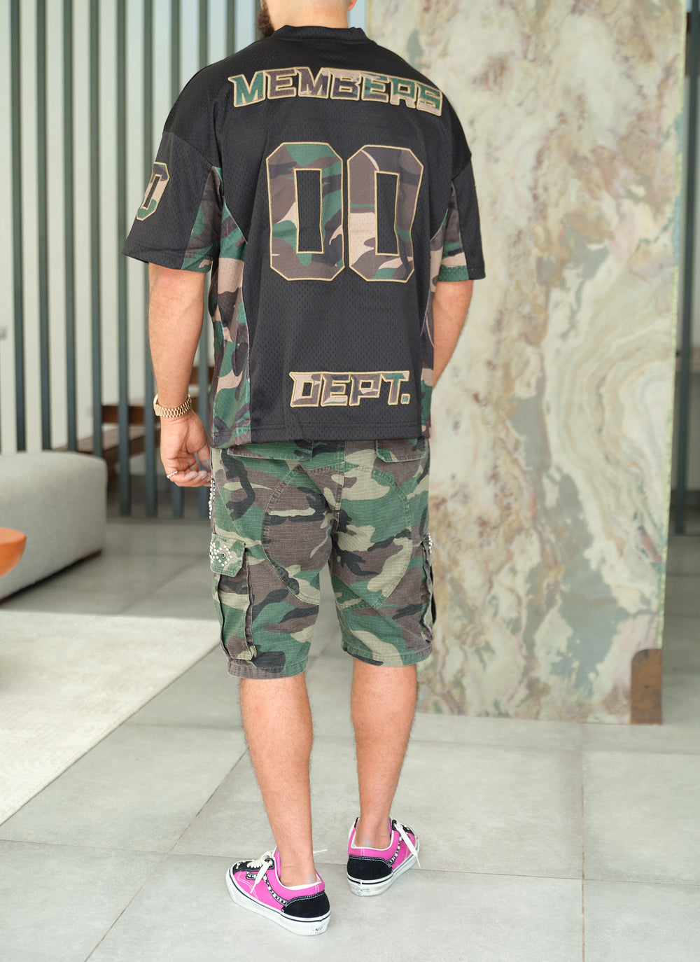 Members Camo Jersey - Black