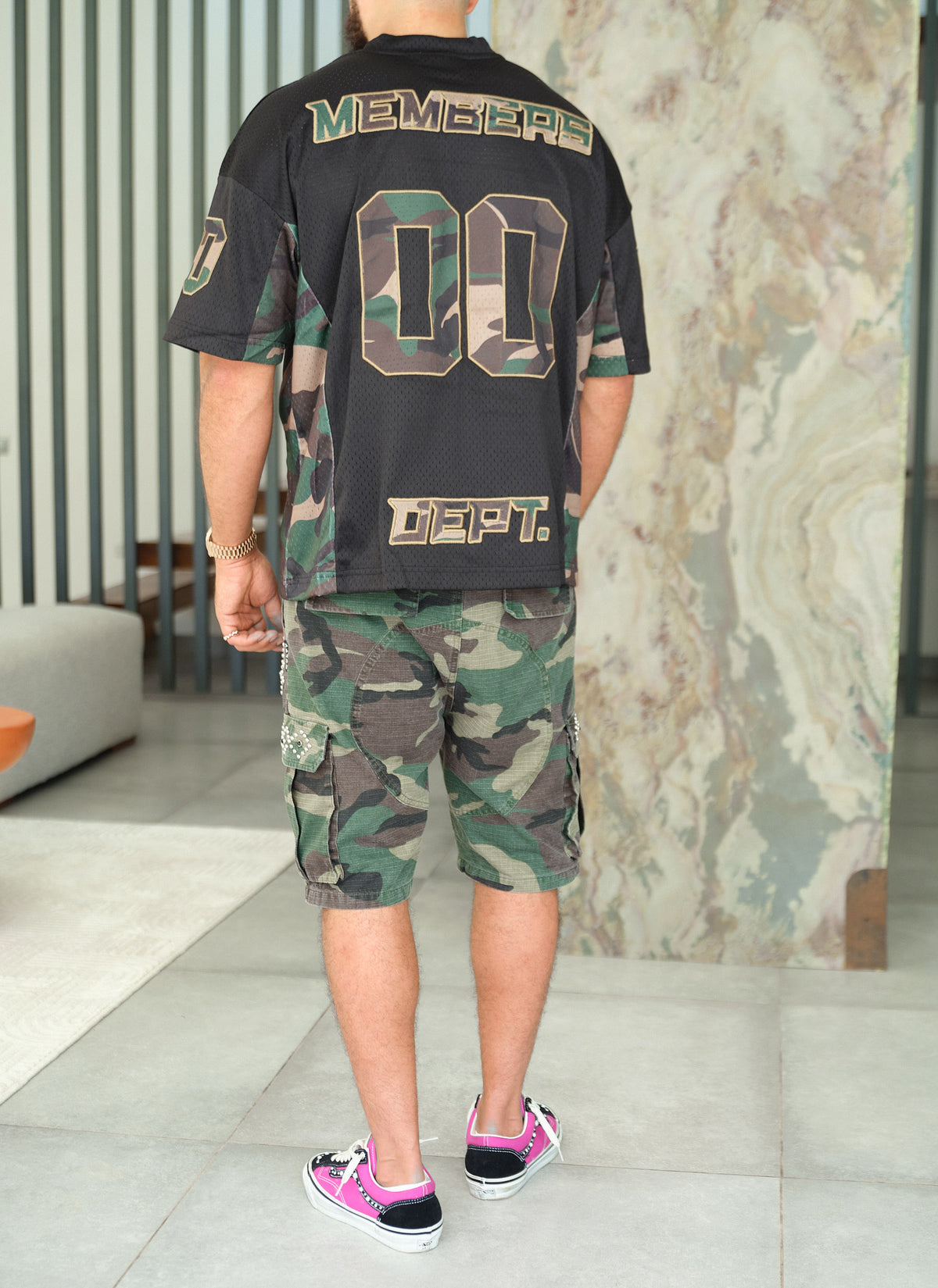 Members Camo Jersey - Black
