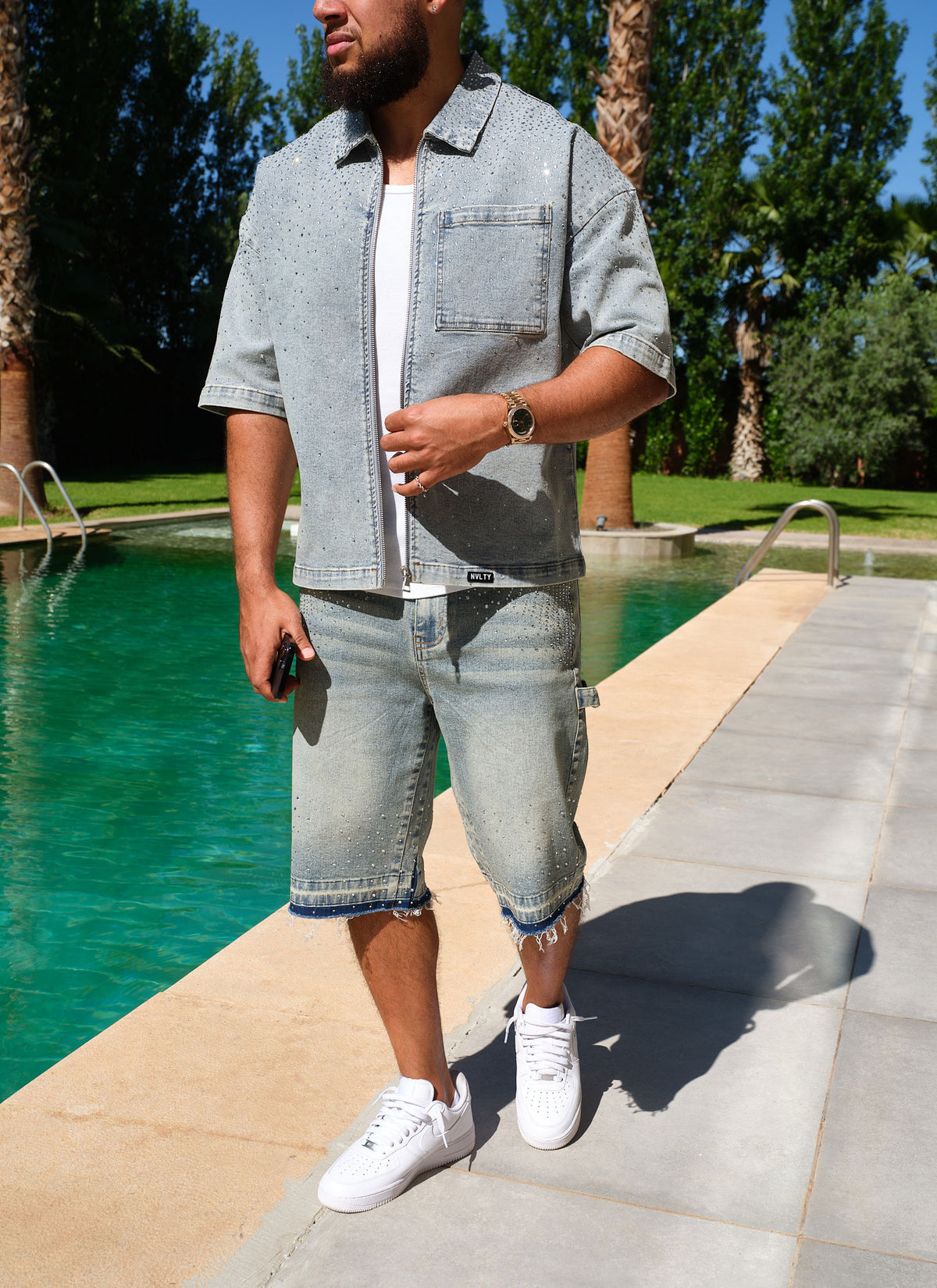 Vintage Flooded VVS Denim Shirt - Blue