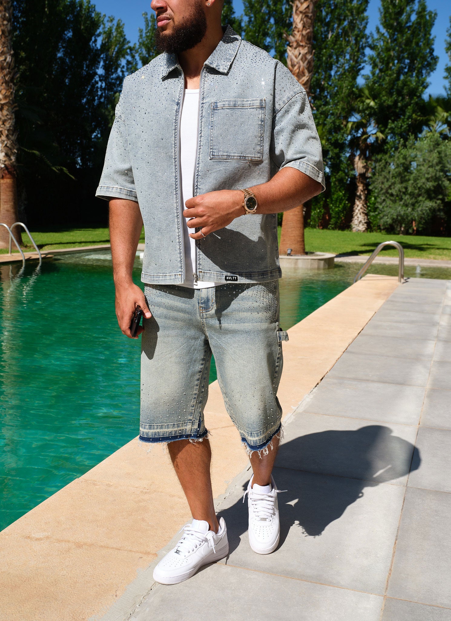 Vintage Flooded VVS Denim Shirt - Blue